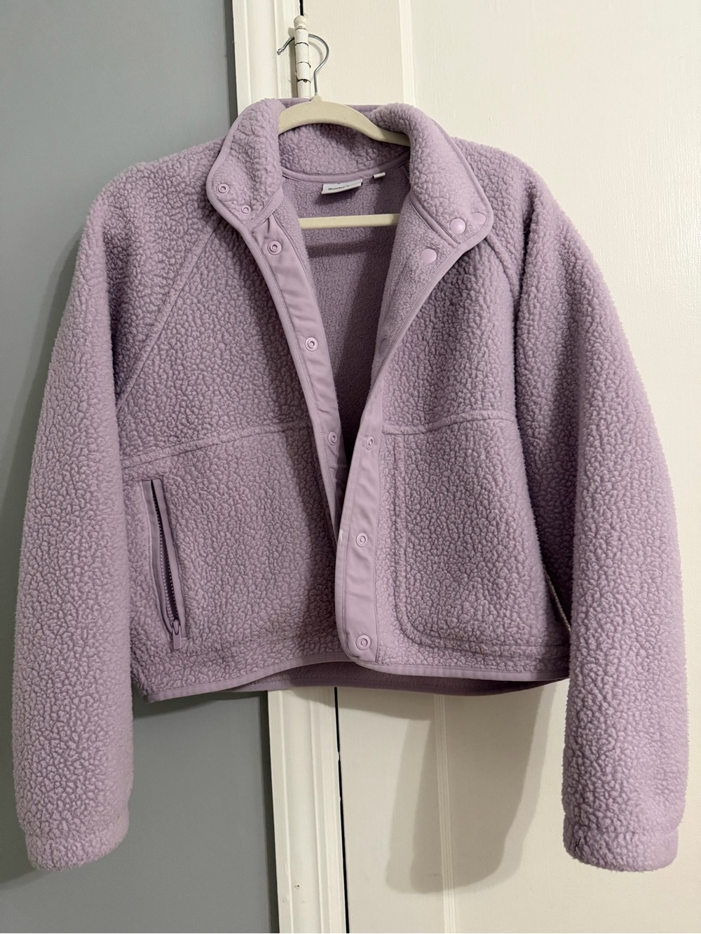 Aritzia’s Sunday Best Light Purple Fleece Jacket
